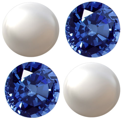 Theta Phi Alpha Jewels, Pearl and Sapphire